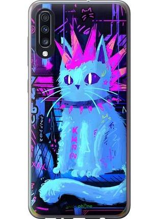 Чехол на samsung galaxy a70 2019 a705f кот панк самсунг а70 2019 а705ф