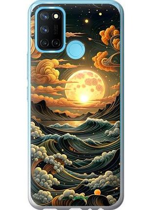 Чехол на realme c17 арт волны риалми с17