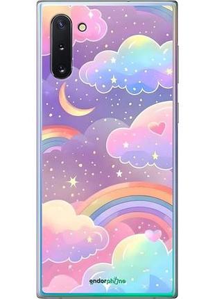 Чехол на samsung galaxy note 10 облака и радуга самсунг ноут 10