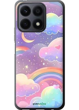Чехол на huawei honor x8a облака и радуга хуавей хонор х8a