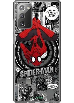 Чехол на samsung galaxy note 20 человек паук, spiderman самсунг ноут 20