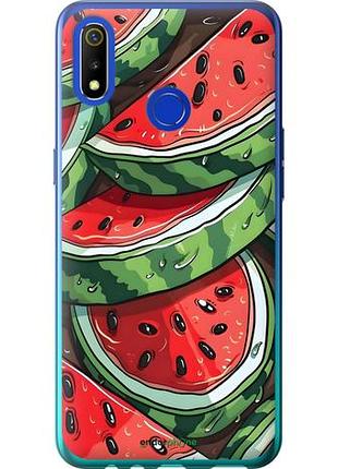 Чехол на realme 3 арбуз