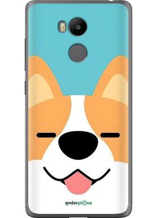 Чехол на xiaomi redmi 4 prime забавный корги сяоми редми 4 прайм