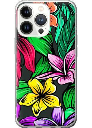 Чехол на iphone 13 pro тропические цветы 1 "4753u-2372-10746"