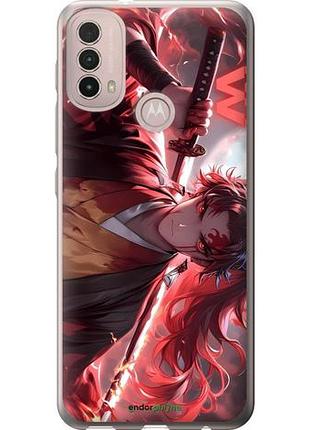 Чехол на motorola e40 аниме самурай моторола е40