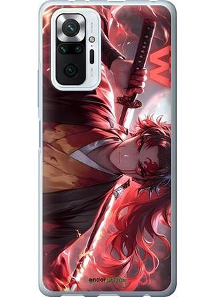 Чехол на xiaomi redmi note 10 pro аниме самурай сяоми редми ноут 10 про