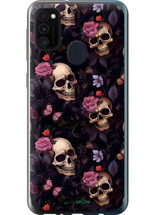 Чохол на samsung galaxy m30s 2019 черепа та троянди