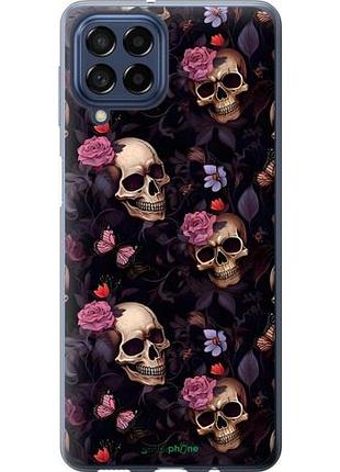 Чохол на samsung galaxy m53 m536b черепа та троянди