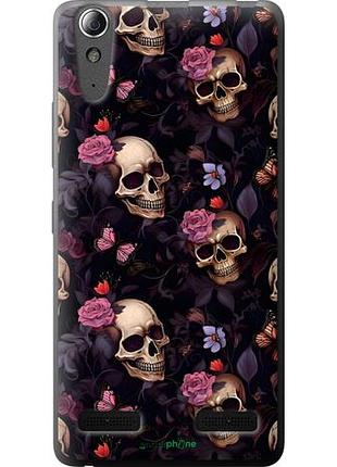 Чохол на lenovo a6000 черепа та троянди