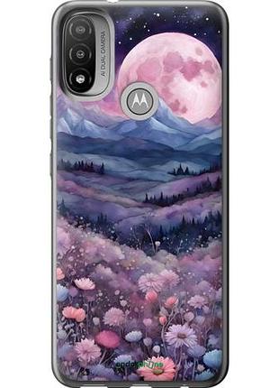 Чехол на motorola e20 ночь луна арт моторола е20