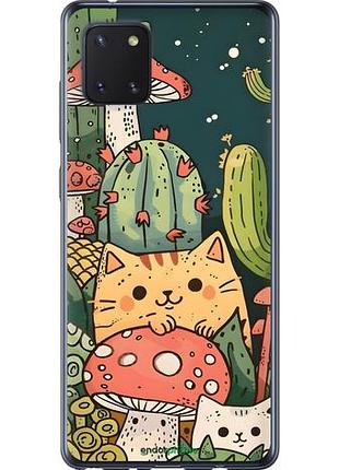 Чохол на samsung galaxy note 10 lite коти гриби