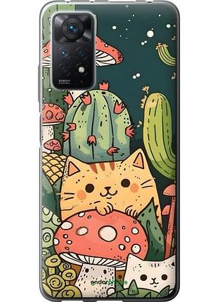 Чохол на xiaomi redmi note 12 pro коти гриби