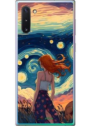 Чехол на samsung galaxy note 10 девушка арт самсунг ноут 10