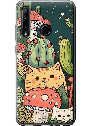 Чохол на huawei honor 20 lite коти гриби