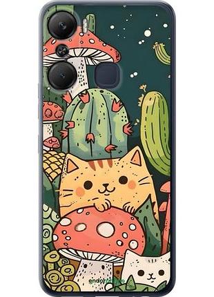 Чохол на infinix hot 12 pro коти гриби