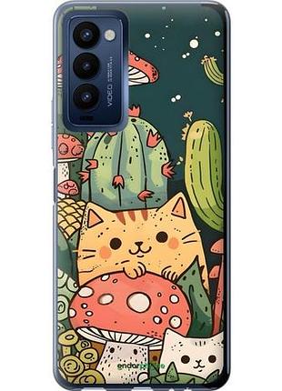 Чохол на tecno camon 18 ch6n коти гриби