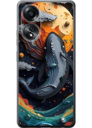 Чехол на oppo a58 4g кит в космосе оппо а58 4г