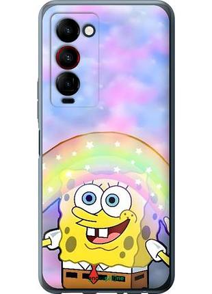 Чехол на tecno camon 18 premier спанч боб, sponge bob текно камон 18 примъер