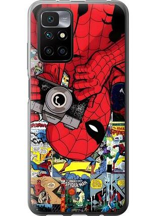 Чехол на xiaomi redmi 10 человек паук, spiderman 2 сяоми редми 10 2