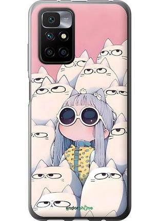 Чохол на xiaomi redmi 10 малюк з котами