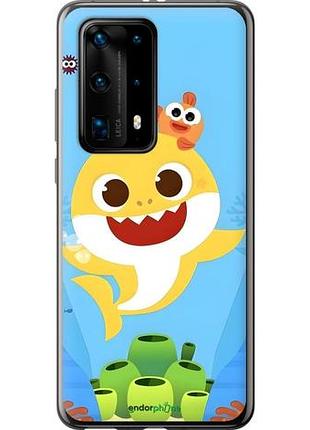 Чехол на huawei p40 pro plus бейби шарк хуавей п40 про плюс