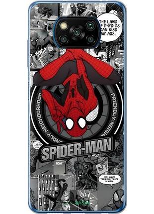 Чехол на xiaomi poco x3 человек паук, spiderman сяоми поко х3