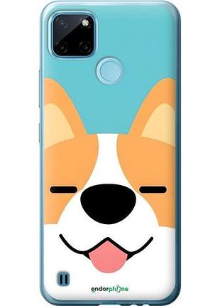 Чехол на realme c25y забавный корги риалми с25у