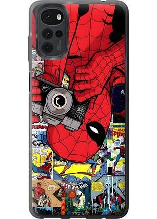 Чехол на motorola g22 человек паук, spiderman 2 моторола г22 2