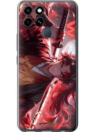 Чехол на infinix smart 6 аниме самурай инфикс смарт 6