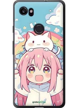 Чехол на google pixel 2 xl девочка аниме радуга гугл пиxeл 2 хл