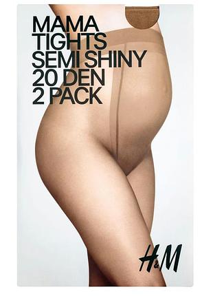 H&m колготки для беременных  в цвете light amber светлый янтарный размер m 20 ден произведство италия