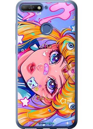 Чехол на huawei honor 7a pro сейлор мун 4 хуавей хонор 7а про