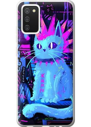 Чехол на samsung galaxy a02s a025f кот панк самсунг а02с а025ф