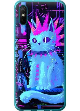 Чехол на xiaomi redmi 9a кот панк сяоми редми 9а