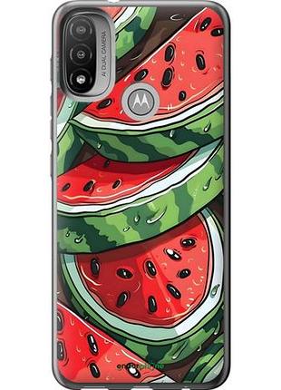 Чехол на motorola e20 арбуз моторола е20