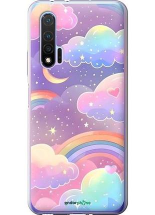 Чехол на huawei nova 6 облака и радуга хуавей нова 6