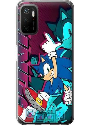 Чехол на xiaomi redmi note 10t соник sonic сяоми редми ноут 10т