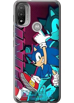 Чехол на motorola e20 соник sonic моторола е20