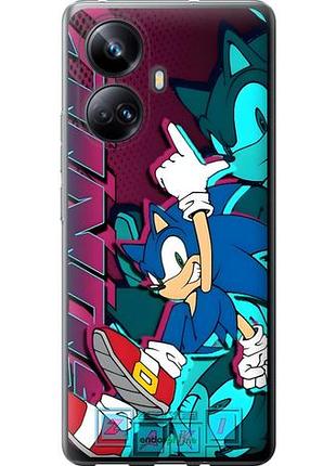Чехол на realme 10 pro plus соник sonic риалми 10 про плюс