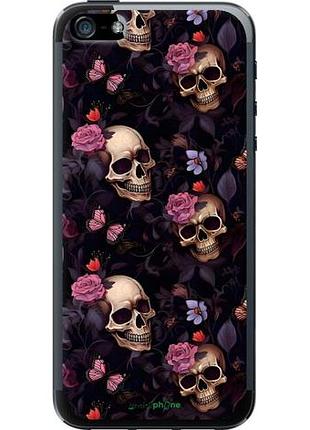 Чохол на iphone se черепа та троянди