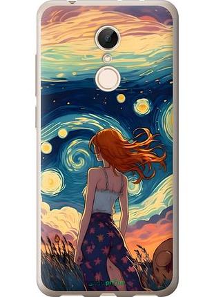 Чохол на xiaomi redmi 5 дівчина арт