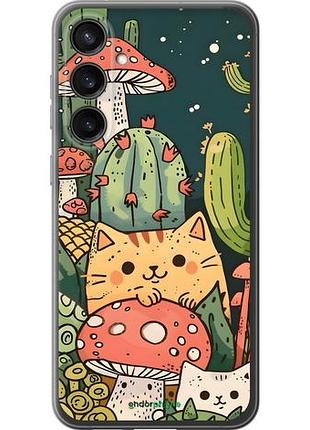 Чехол на samsung galaxy s23 fe коты грибы самсунг с23 фе