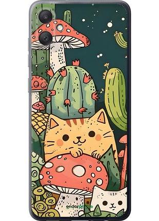 Чехол на samsung galaxy a05 коты грибы самсунг а05