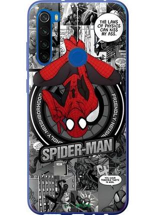 Чехол на xiaomi redmi note 8t человек паук, spiderman сяоми редми ноут 8т