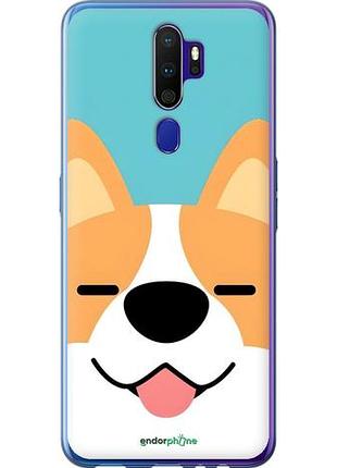 Чехол на oppo a9 2020 забавный корги оппо а9 2020