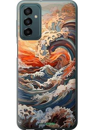 Чехол на samsung galaxy m13 m135 арт волны самсунг м13 м135