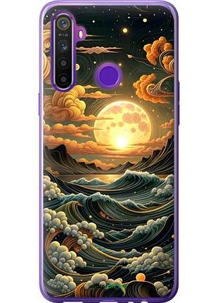 Чехол на realme 5 арт волны риалми 5