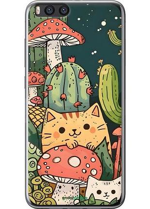 Чехол на xiaomi mi note 3 коты грибы сяоми ми ноут 3