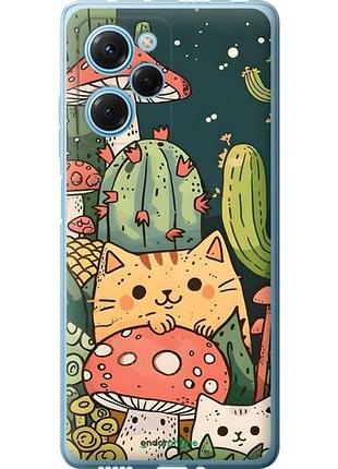Чехол на xiaomi redmi note 12 pro speed коты грибы сяоми редми ноут 12 про сpeed