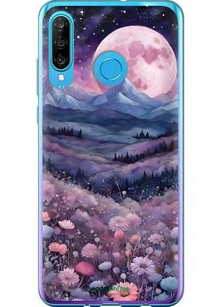 Чехол на huawei p30 lite ночь луна арт хуавей п30 лайт